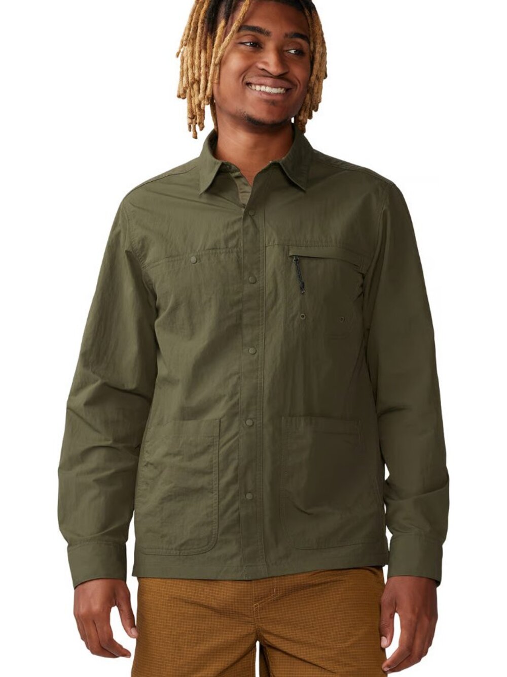 Mountain Hardwear Stryder Nylon Shirt Jacket Olive Green XL